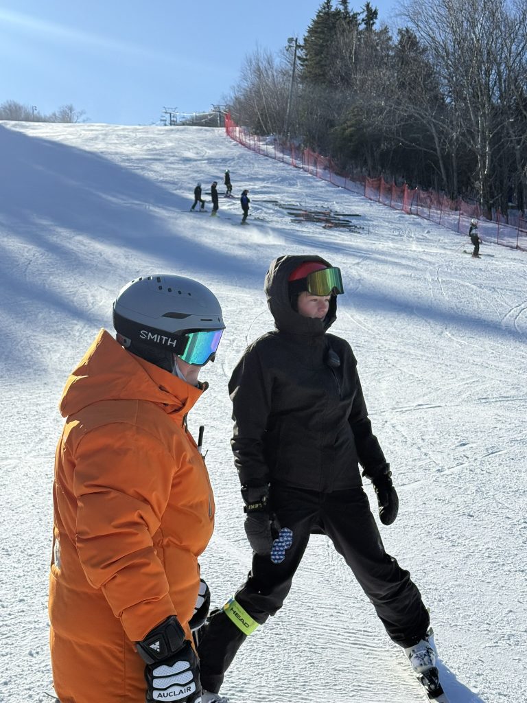 Young Ski NB racers on snow